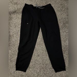 Fabletics, black jogger scrub pants